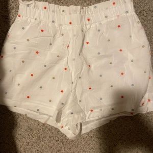 White Polka Dot short